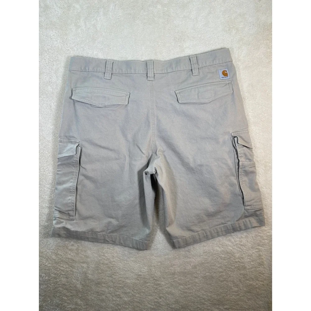 Carhartt Mens Relaxed Fit Cargo Shorts Tan Khaki Cotton Stretch SZ 40